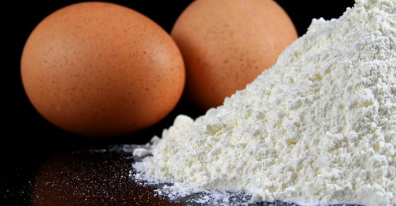 Sodium Silicoaluminate in dried eggs