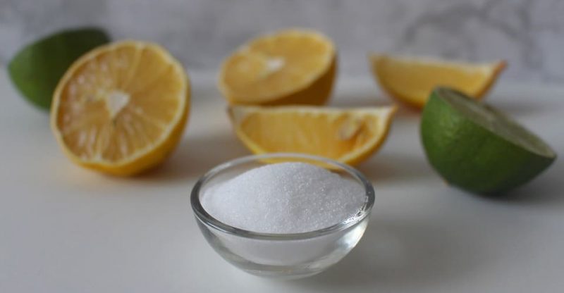 citric acid in citrus fruits