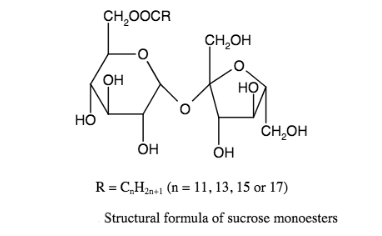 sucrose esters chemical structure