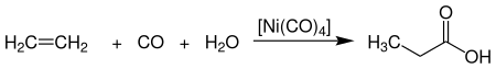 synthesis of propionic acid from ethylene